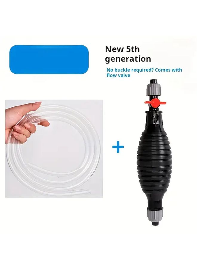 Manual Pump Jigger With 78.74 Inch PE Tube For Gasoline Diesel Water And Fish Tank Fuel Transfer Pump High Flow Rate Universal Connector - Image 3