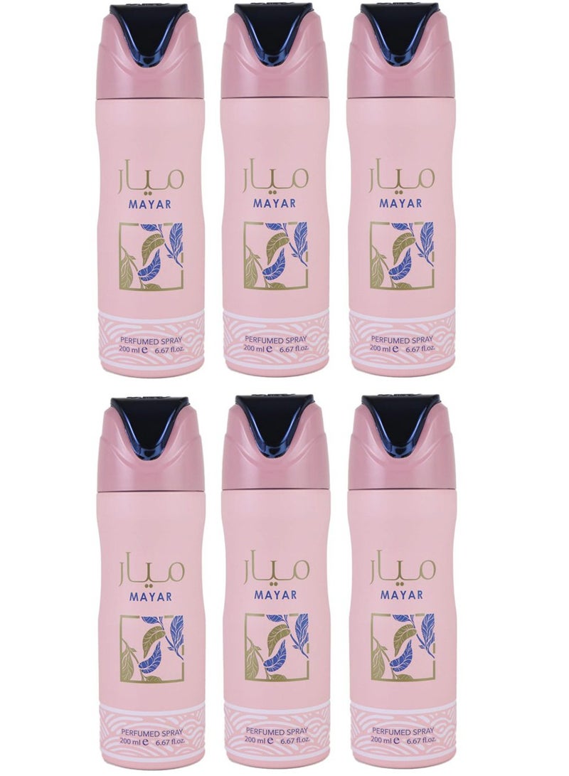 لطافة مزيل العرق المعطر لطافة ميار للنساء 200 مل (عبوة من 6 قطع) - Image 1