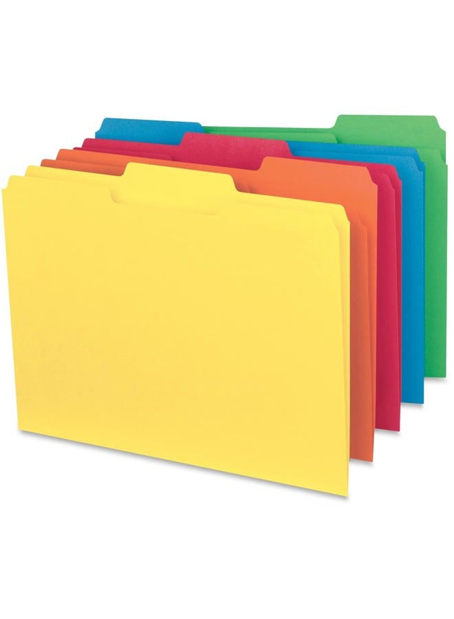 Smead Interior File Folder, 1/3-Cut Tab, Letter Size, Assorted Primary Colors, 100 per Box, Expandable File Folders for Filing Cabinet - Image 3