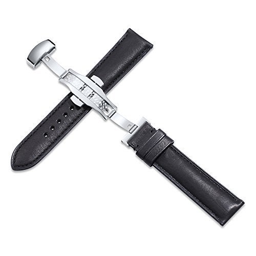 iStrap Quick Release Watch Band - Top Grain Leather Replacement Quickfit Strap - Stainless Steel Buckle - 18mm, 19mm, 20mm, 21mm 22mm,24mm for Men Women - Image 2