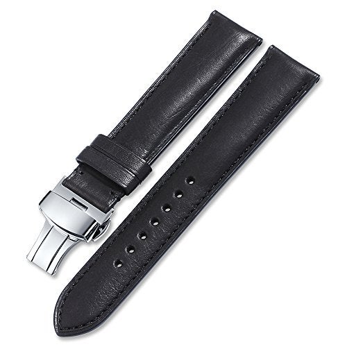 iStrap Quick Release Watch Band - Top Grain Leather Replacement Quickfit Strap - Stainless Steel Buckle - 18mm, 19mm, 20mm, 21mm 22mm,24mm for Men Women - Image 3