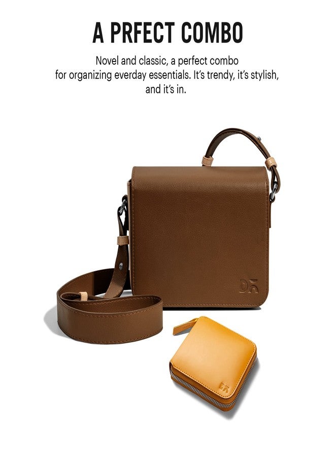 دايلي أوبجيكتز حقيبة كتف سول بوكس من ديلي أوبجكتس للنساء، ومحفظة أنيقة بسحاب للنساء والفتيات | جلد نباتي متين | حقيبة كتف للهاتف | إغلاق مغناطيسي | صنع في الهند | مجموعة - Image 2