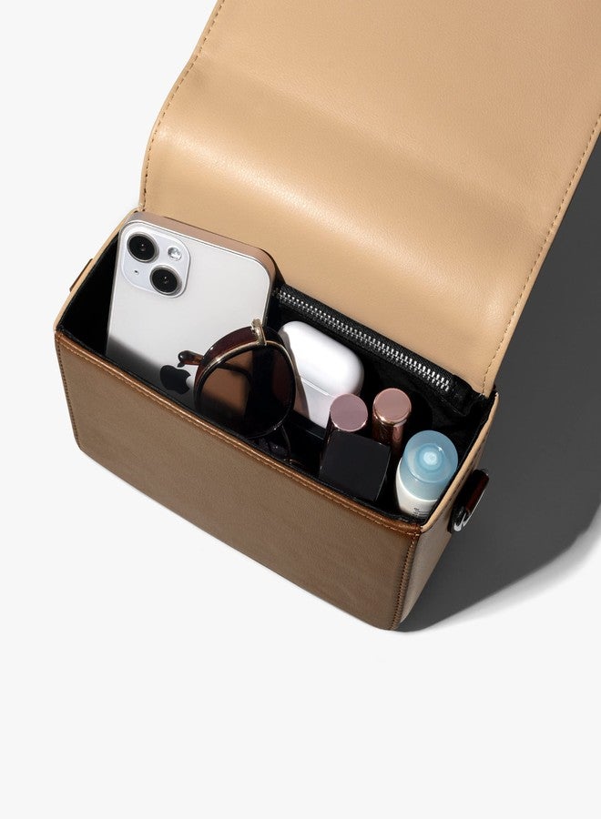 دايلي أوبجيكتز حقيبة كتف سول بوكس من ديلي أوبجكتس للنساء، ومحفظة أنيقة بسحاب للنساء والفتيات | جلد نباتي متين | حقيبة كتف للهاتف | إغلاق مغناطيسي | صنع في الهند | مجموعة - Image 5