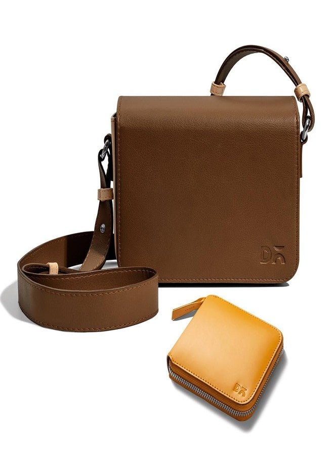 دايلي أوبجيكتز حقيبة كتف سول بوكس من ديلي أوبجكتس للنساء، ومحفظة أنيقة بسحاب للنساء والفتيات | جلد نباتي متين | حقيبة كتف للهاتف | إغلاق مغناطيسي | صنع في الهند | مجموعة - Image 1