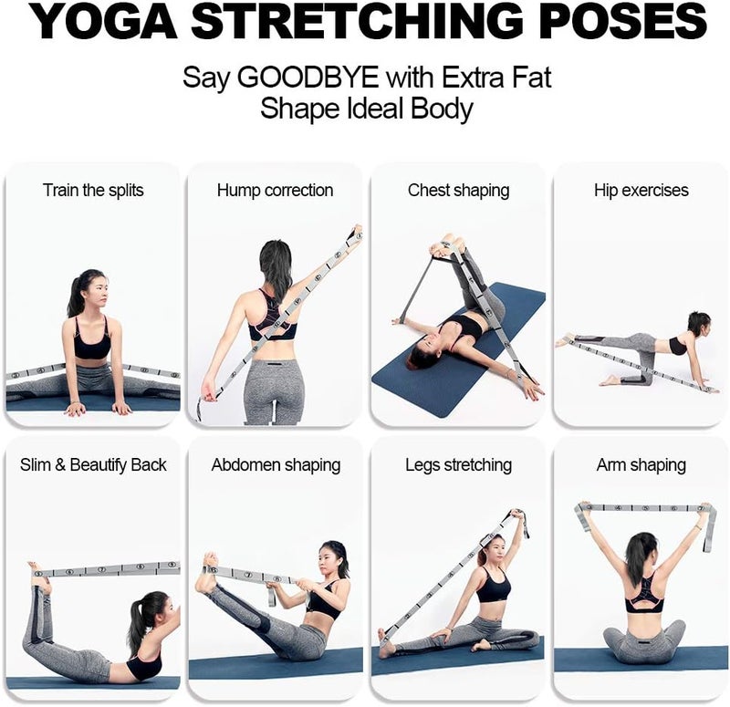 Dehub Stretch Strap, Elastic Yoga Stretching Strap, Multi-Loop for Physical Therapy, Pilates, Yoga, Dance & Gymnastics Exercise and Flexible Pilates Stretch Band - Image 5