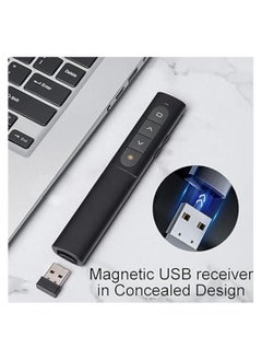Y&D Presentation Clicker, Wireless Remote Clicker with Hyperlink and Volume Control, Built-In Receiving Red Light Suitable for Keynote/PPT/Mac/PC/Laptop  - Image 4