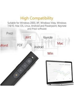 Y&D Presentation Clicker, Wireless Remote Clicker with Hyperlink and Volume Control, Built-In Receiving Red Light Suitable for Keynote/PPT/Mac/PC/Laptop  - Image 2