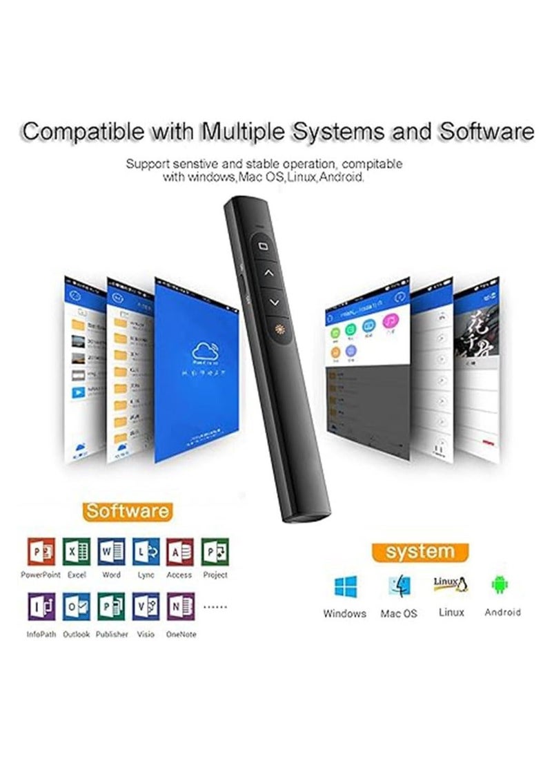 Y&D - Presentation Clicker, Wireless Remote Clicker with Hyperlink and Volume Control, Built-In Receiving Red Light Suitable for Keynote/PPT/Mac/PC/Laptop - Image 1