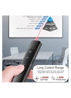 Y&D Presentation Clicker, Wireless Remote Clicker with Hyperlink and Volume Control, Built-In Receiving Red Light Suitable for Keynote/PPT/Mac/PC/Laptop  - Image 3