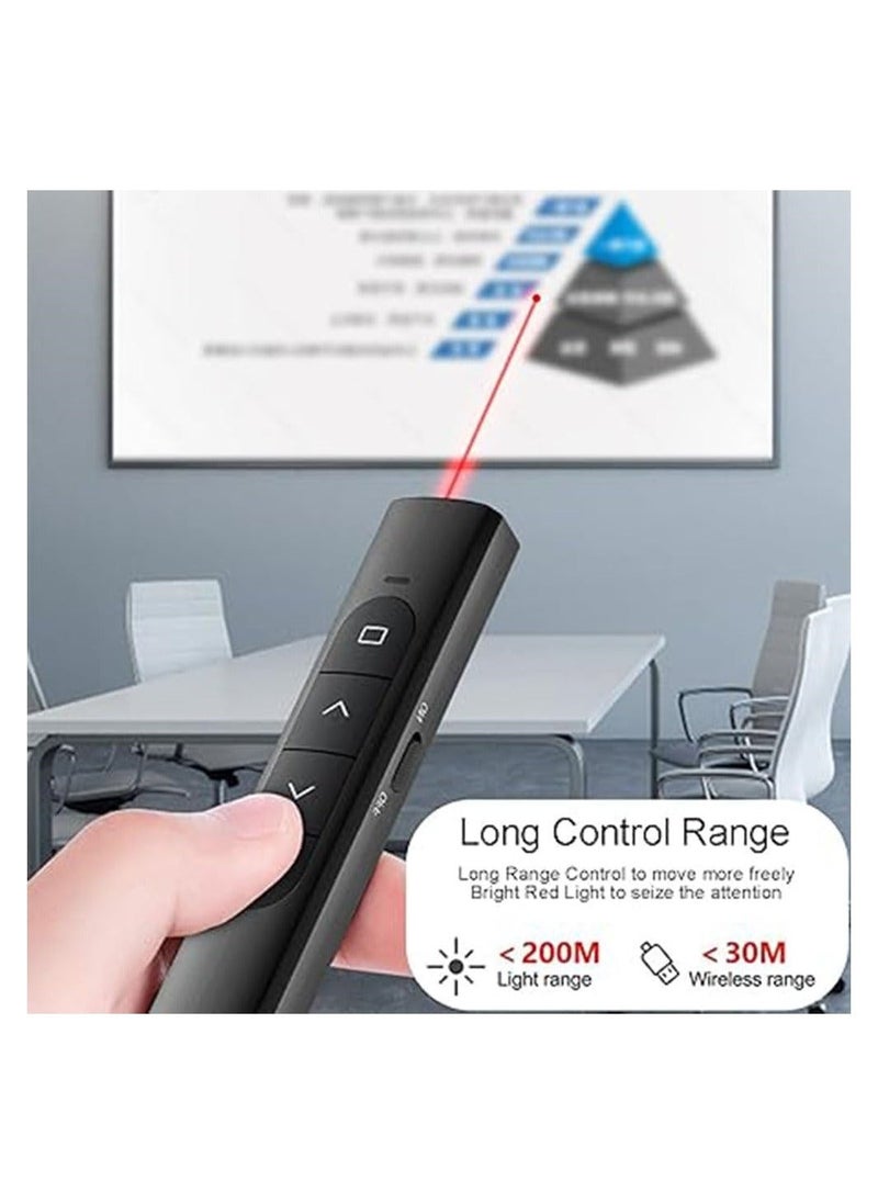 Y&D - Presentation Clicker, Wireless Remote Clicker with Hyperlink and Volume Control, Built-In Receiving Red Light Suitable for Keynote/PPT/Mac/PC/Laptop - Image 1