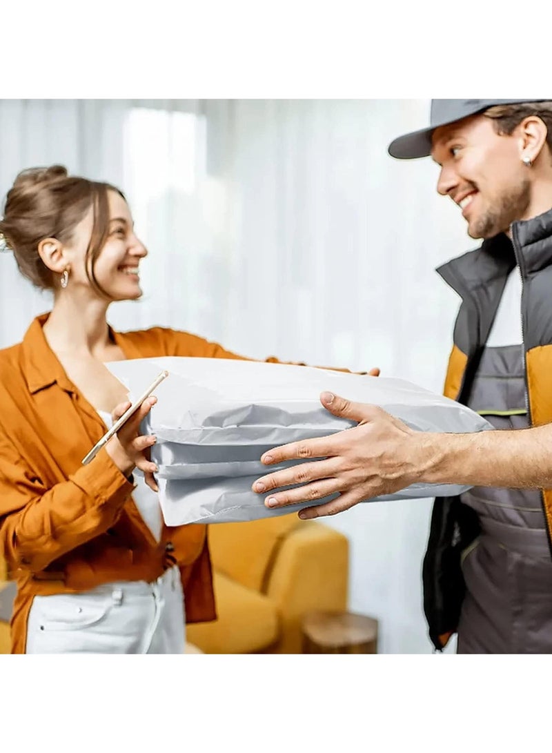 MARKQ [700 حزمة] أكياس بولي بيضاء [45x60 سم] أظرف شحن ذاتية اللصق للتغليف والتوصيل، مثالية لإرسال الطرود والملابس - Image 2