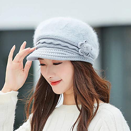 iSWEVEN Girl's Wool Cap (ISW_NWC4058A_Grey_Free Size) - Image 4
