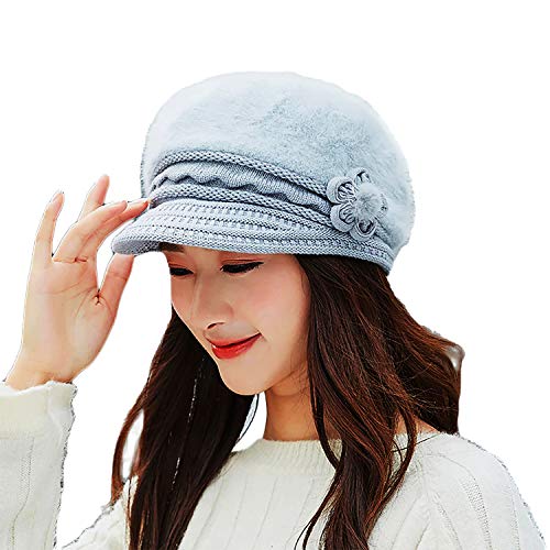 iSWEVEN Girl's Wool Cap (ISW_NWC4058A_Grey_Free Size) - Image 2