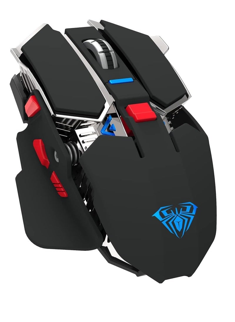 Generic Ola SC300 Rechargeable RGB Gaming Mouse Up to 3200 DPI 680mAh Battery 2.4GHz Wireless Optical Black  - Image 1
