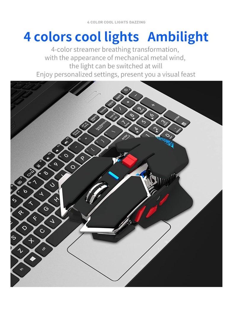 Generic Ola SC300 Rechargeable RGB Gaming Mouse Up to 3200 DPI 680mAh Battery 2.4GHz Wireless Optical Black  - Image 4