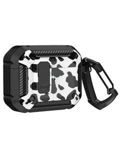 Case Cover Two-Tone Printed Earphone Case with Switch Lock & Carabiner For AirPods 3 Cows