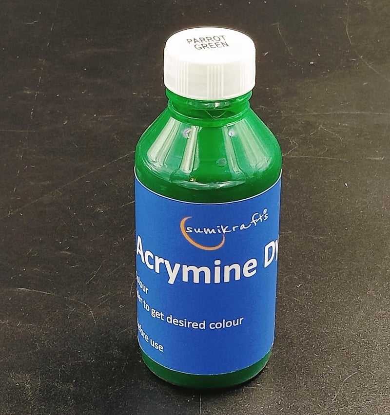 sumikrafts acrymine dye Parrot Green 100ml for Textile PrintingScreen PrintingHand Block PrintingArts and Crafts