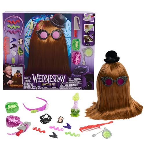 Just Play WEDNESDAY Ignatius Itt 10-inch Styling Head, 20-Pieces, 360 Degrees of Styling Options, Pretend Play, Kids Toys for Ages 4 Up by Just Play - Image 1