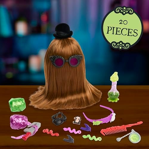 Just Play WEDNESDAY Ignatius Itt 10-inch Styling Head, 20-Pieces, 360 Degrees of Styling Options, Pretend Play, Kids Toys for Ages 4 Up by Just Play - Image 2