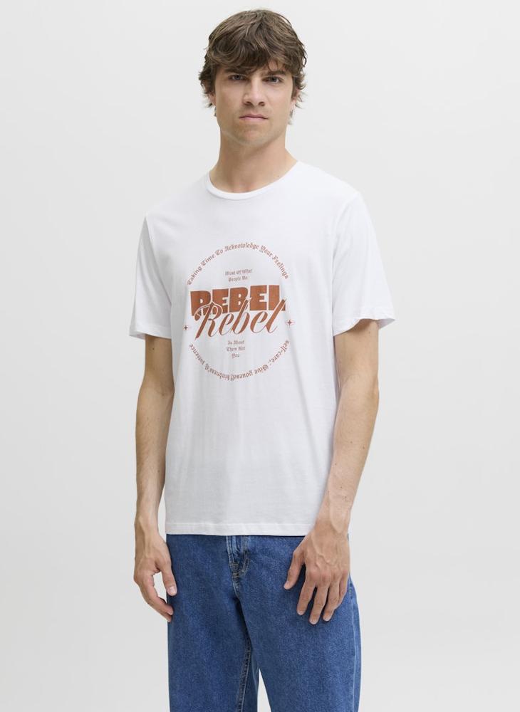 JJ Rebel Rebel Regular Fit Crew Neck T-Shirt - Image 1