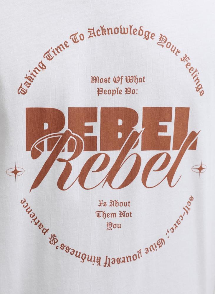 JJ Rebel Rebel Regular Fit Crew Neck T-Shirt - Image 4