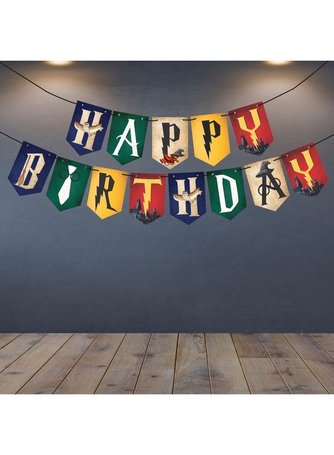 ووبوكس مجموعة أدوات حفلات عيد الميلاد السعيدة من WOBBOX مكونة من 29 قطعة مع لافتة ملونة بموضوع هاري بوتر وبالونات، عنصر زينة عيد الميلاد - Image 3