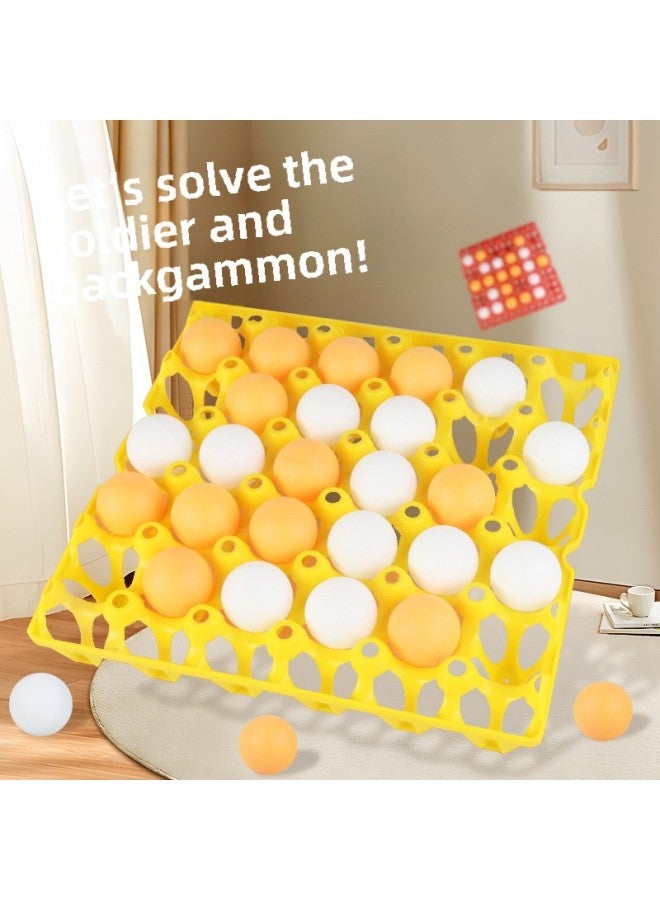 Generic Table Tennis Gobang Parent-Child Interactive Children's Toy Table Game Double Battle Company Group Building Entertainment-Color:[yellow] Tray 30 Ball Punishment Plate Electric Business Box - Image 2