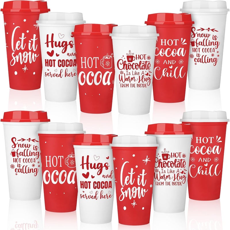 Tioncy 12 Pcs Hot Cocoa Cups Set - Image 1