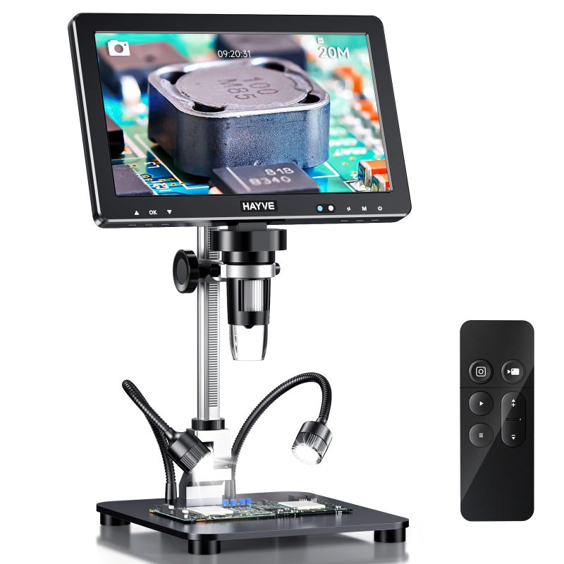 Hayve DM12 101 HDMI Digital Microscope 2000X Coin Microscope with IPS Screen 20MP Soldering Microscopes for Electronics with 104 Longer StandCompatible with PCTV - Image 2