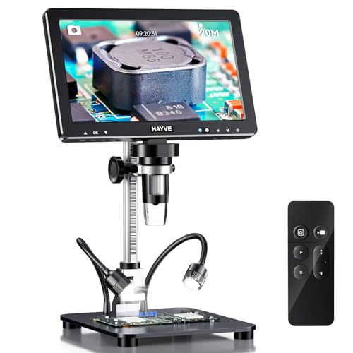 Hayve DM12 101 HDMI Digital Microscope 2000X Coin Microscope with IPS Screen 20MP Soldering Microscopes for Electronics with 104 Longer StandCompatible with PCTV - Image 1