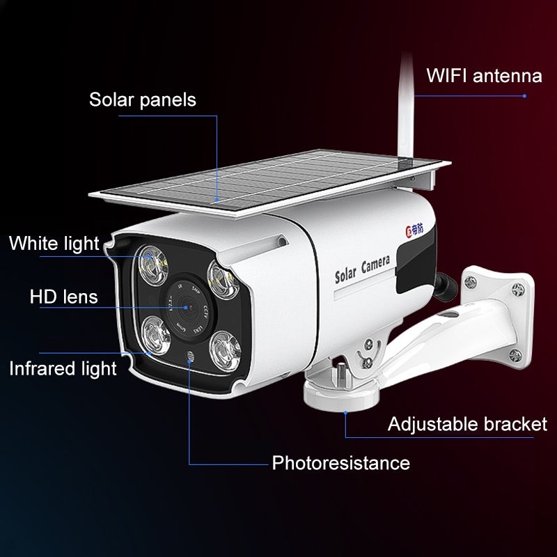 Difang DF-TYNSD 2 Megapixel WiFi Version Outdoor Waterproof Array Light Solar HD Monitor Camera without Battery & Memory, Support Infrared Night Vision & Motion Detection / Alarm & Voice Intercom & Mobile Surveillance - Image 2