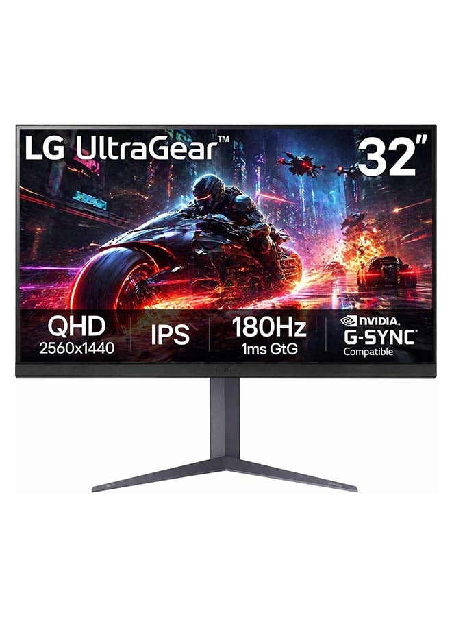 32 inch Inch UltraGear Gaming Monitor (2560 x 1440) IPS Display, QHD, HDMI with Response Time Upto 1ms (GTG), Refrsh Rate 180Hz (Overclock to 200) Black