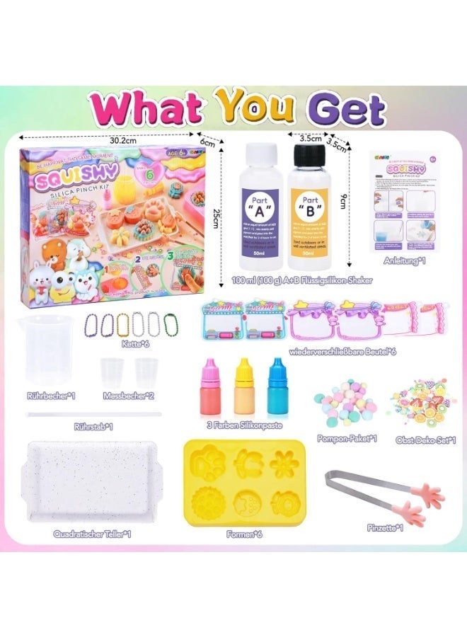 Moonmen Create Your Own Squishy Toys DIY Making Kit with Mold and 6 Packaging Bags, Pendant Set Fidget Toy for Kids Suitable Adults Kids - Image 2
