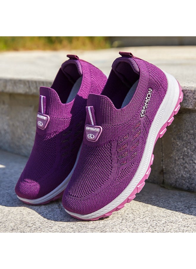 Generic Women Casual Shoes Spring Fashion Breathable Wear Resistant Hiking Mesh Flat Bottom Comfortable Sports Shoes Women  - Image 1