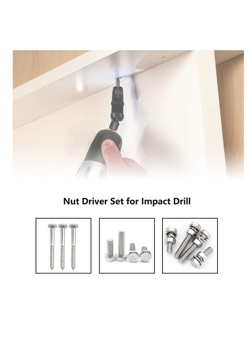 Pivot Bit Holder, 3 Pcs Magnetic Swiveling Screwdriver Holder, Flexible Extension Hex Pivoting Bit Tip Holder, Bendable in 20° Angle, for Tight Spaces or Corners
