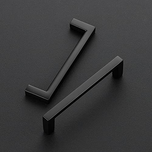 Ravinte 30 Pack Matte Black Cabinet Pulls, 3-3/4 Inch (96mm) Hole Center Slim Kitchen Handles, Square Drawer Pulls for Cabinets & Cupboards, Hardware - Image 2
