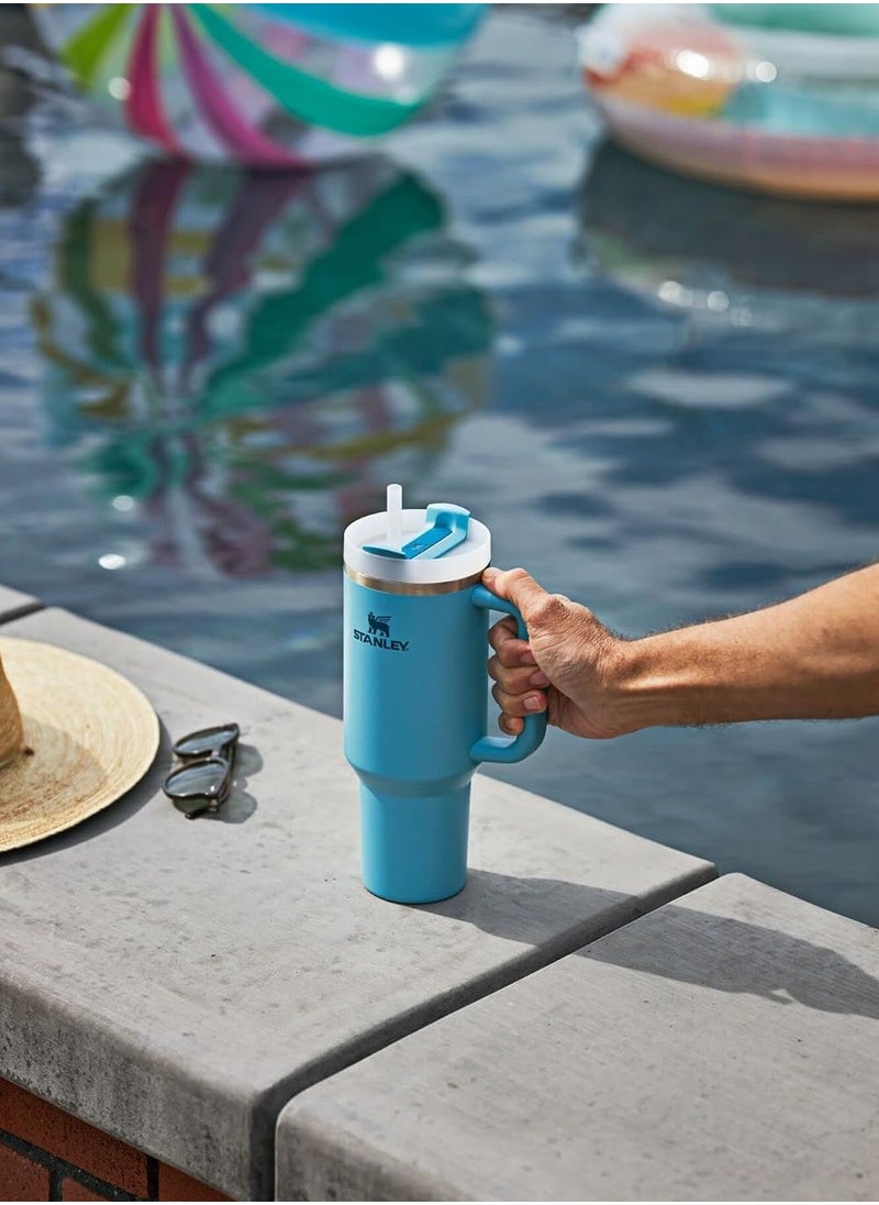 Stanley Quencher 2.0  Stainless Steel Vacuum Insulated Tumbler with Lid and Straw for Water, Iced Tea or Coffee, Pool,40oz/1180ml