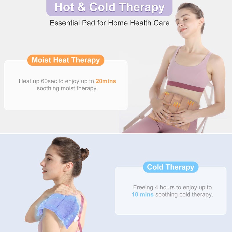 SuzziPad Heating Pad Microwavable, 6.5x12â€ Reusable Heat Pads for Discomfort Reduction, Moist Heated Pack, Muscle Ache, Soothing Back, Neck and Shoulder Fatigue, Warmer Hot Packs (Purple) - Image 5