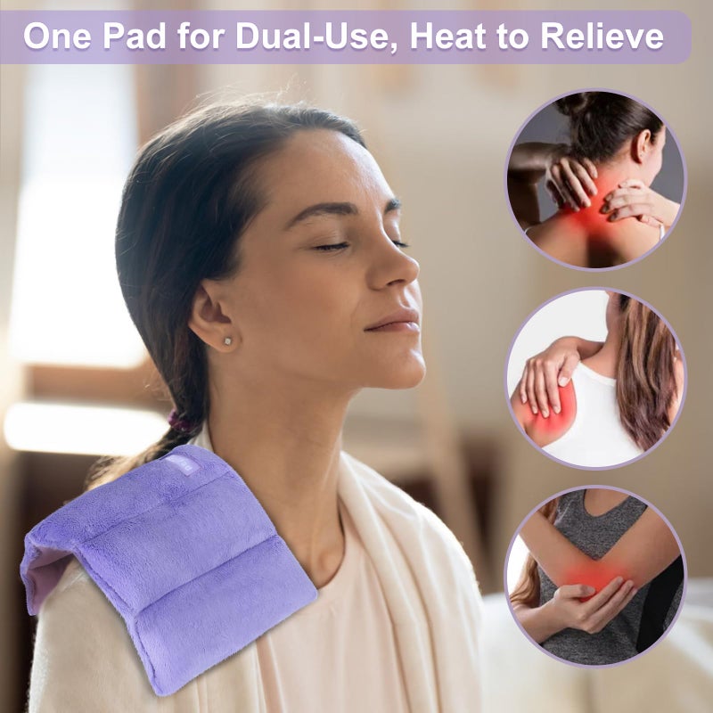 SuzziPad Heating Pad Microwavable, 6.5x12â€ Reusable Heat Pads for Discomfort Reduction, Moist Heated Pack, Muscle Ache, Soothing Back, Neck and Shoulder Fatigue, Warmer Hot Packs (Purple) - Image 2