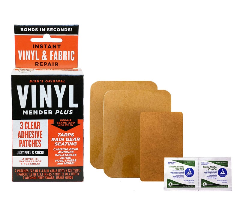 Tear Mender Vinyl Mender Clear Adhesive Patches, 40 Sq. Inches, BRT-1 (Packaging may vary) - Image 1
