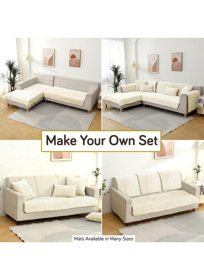 HOKIPO Luxury Pebble Milk Velvet Anti Slip Sofa Mats for L Shape and 1/2/3 Seater Sofa. Make Your Own Sofa Cover Set, 90(D) x 170(L) cm, Bliss White (AR-5025-WHT) - pzsku/ZFF8B0B7341A64B506A1EZ/45/_/1738306784/0c6e1b23-b18b-4b41-b033-831d9fdfd4fa