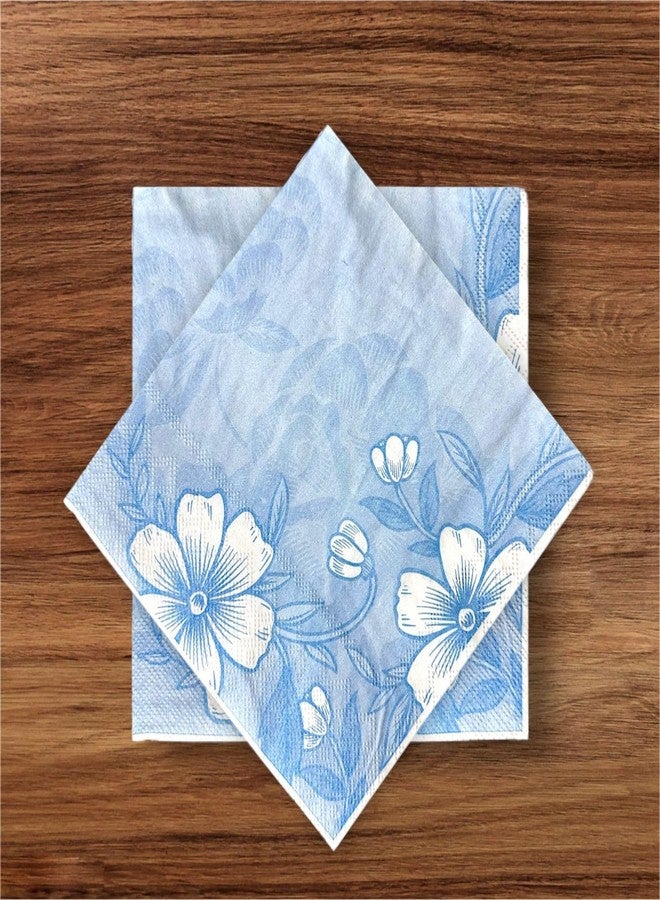 نايس تاتش مناديل ورقية مطبوعة من نايس تاتش بتصميم زهري، عبوة من 4 ألوان باستيل (25 منديلًا في العبوة، 200 ورقة، 33 × 33 سم)، طبقتان - Image 5