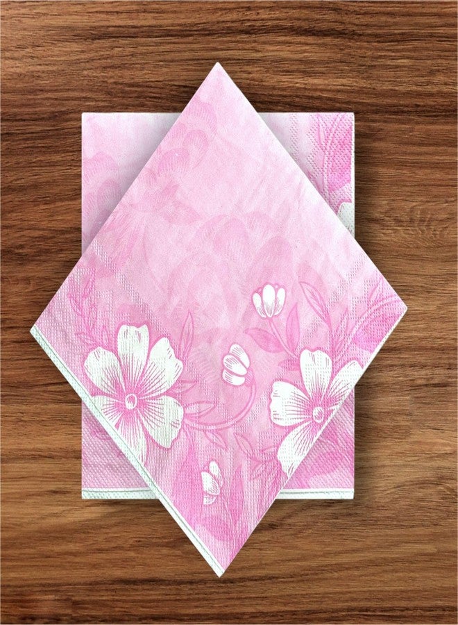 نايس تاتش مناديل ورقية مطبوعة من نايس تاتش بتصميم زهري، عبوة من 4 ألوان باستيل (25 منديلًا في العبوة، 200 ورقة، 33 × 33 سم)، طبقتان - Image 2