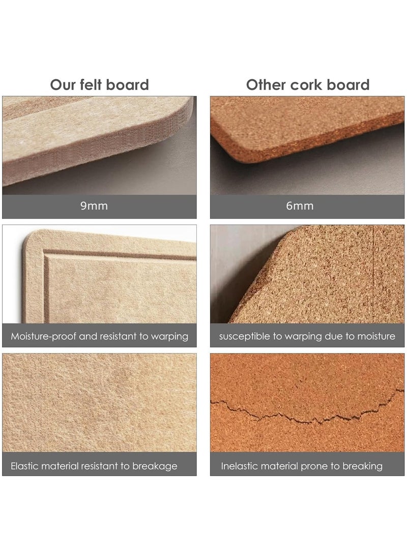  طائرة ورقية لوحة الإعلانات، لوحة إعلان كبيرة قابلة للطي من اللباد، جدار الصور، 60 × 120 سم زينة حائط لوحة دبابيس، لوحة صور قابلة للطي، لوحة رؤية ذاتية اللصق مع مسامير وردية في صندوق / نمط (رمادي، 60 × 120 سم) - Image 5