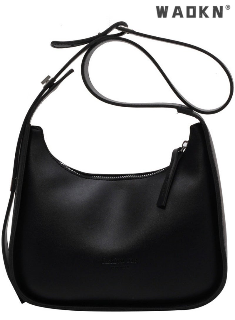 WAOKN Women's Temperament Commuter Shoulder Bag, Ladies Fashion Armpit Bag Crossbody Bags Sling Bag Side Bag Carry Bag, Versatile Large-capacity PU Leather Carrying Bag  For Travelling Shopping - Image 1