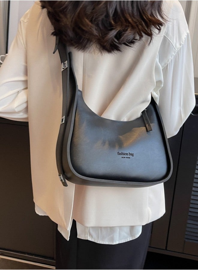 WAOKN Women's Temperament Commuter Shoulder Bag, Ladies Fashion Armpit Bag Crossbody Bags Sling Bag Side Bag Carry Bag, Versatile Large-capacity PU Leather Carrying Bag  For Travelling Shopping - Image 3