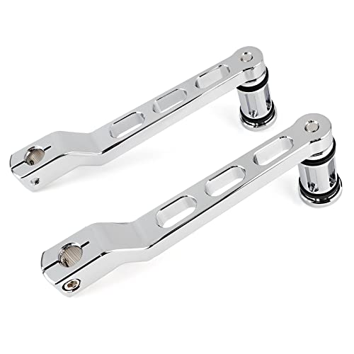 Donpida Motorcycle Heel Toe Gear Shift Lever Gear Pedals Shift Arms Compatible with Harley FL Softail Touring Electra Glide Road King Road FLHX Street Tri Trikes Shifter Levers (Chrome) - Image 3