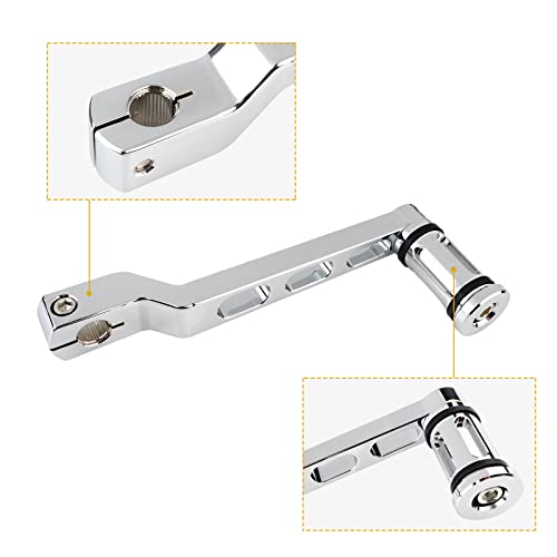 Donpida Motorcycle Heel Toe Gear Shift Lever Gear Pedals Shift Arms Compatible with Harley FL Softail Touring Electra Glide Road King Road FLHX Street Tri Trikes Shifter Levers (Chrome) - Image 5