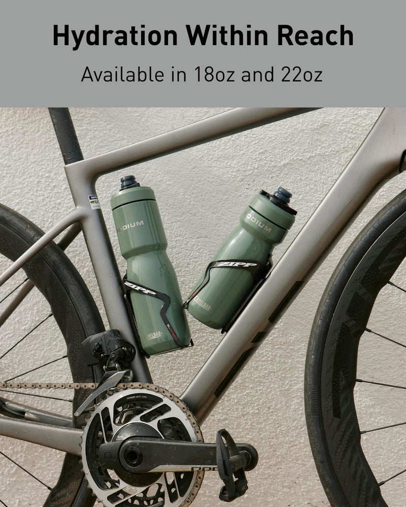 كاميلباك Camelbak المنصة الصلب معزول زجاجة ماء دراجة من الفولاذ المقاوم للصدأ - للياقة البدنية والرياضة - يناسب معظم أقفاص الدراجات 22 أوقية - الطحلب - Image 5