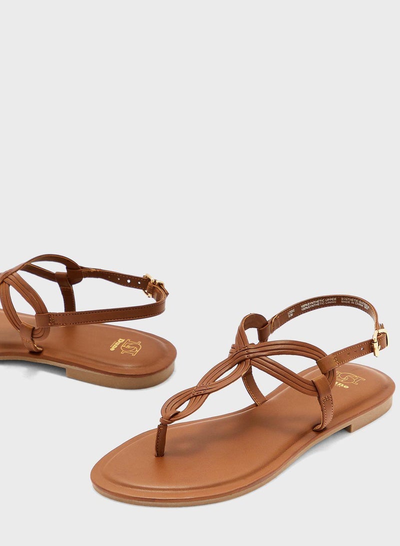 ديون لندن صندل بكعب منخفض وسير للكاحل - Image 4